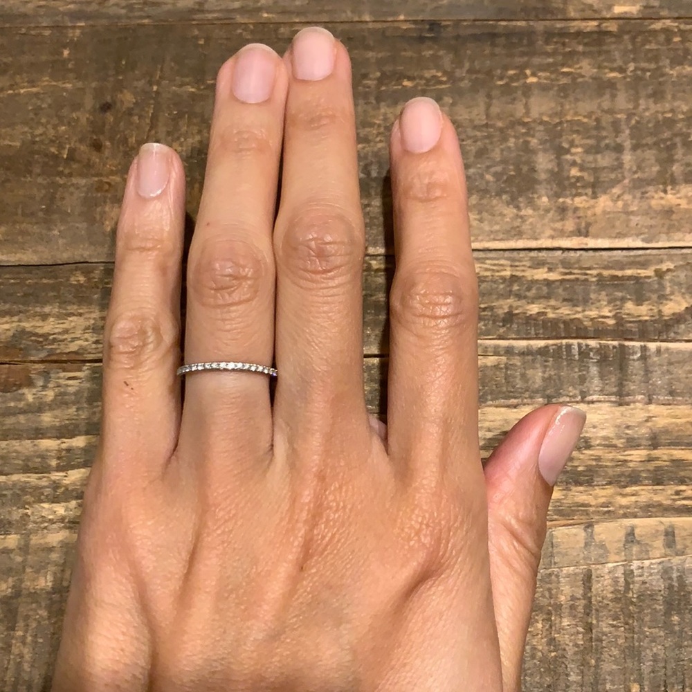 Tiffany metro eternity ring in platinum, size 5